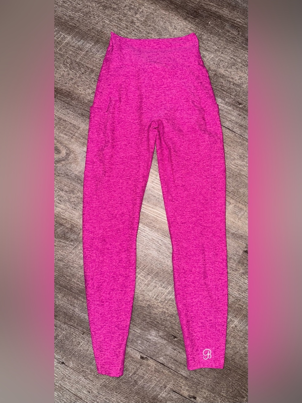Bombshell Sportswear V Back Bright Pink High-Rise Performance Leggings